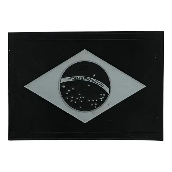 Bandeira Do Brasil Eua Emborrachada Patch Adesivo Velcro 3d Cor Preto