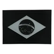 Bandeira Do Brasil Eua Emborrachada Patch Adesivo Velcro 3d Cor Preto