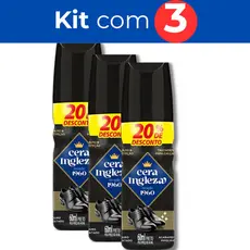 Ingleza liquida para Coturno Bota Militar Proteção e Brilho Couro  Graxa Preta cera botina polidor  60 ml promocional