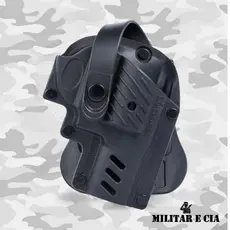 Coldre de cintura para Revolver 5 tiros Só coldres preto  Tático resistente e ajustável