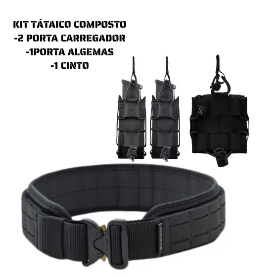 kit Cinto Tático Multifuncional de Liberação Rápida para Exterior completo - confortavel