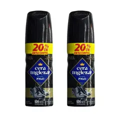 Kit 2un Cera Líquida Calçados Preto Ingleza 60ml  auto brilho em sapatos Feminino
