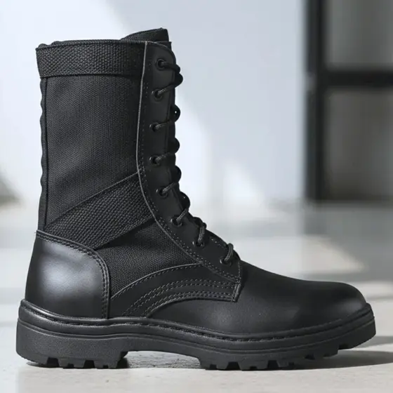 Coturno Sniper Masculino em Couro com Zíper Palmilha Confort Estilo Casual Moderno