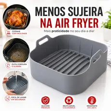 Forma de Silicone Quadrada Para Air Fryer C/Alça Forma  Clink