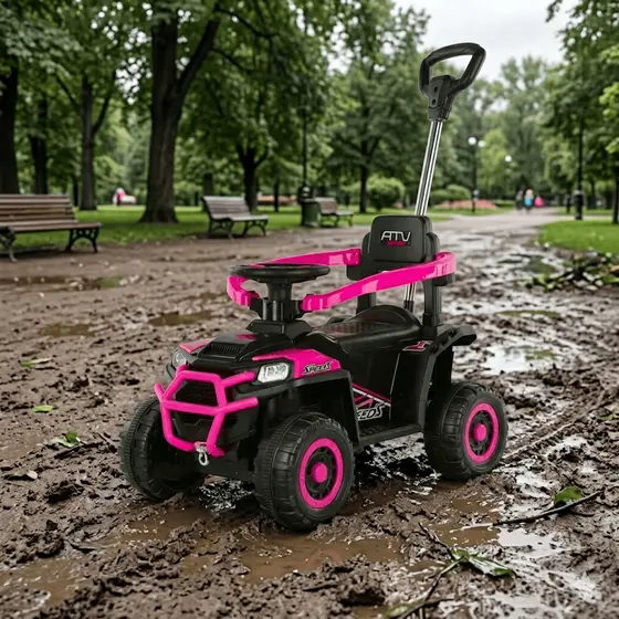 Quadriciclo Infantil Elétrico UTV Off road com Aro de Proteção, Haste Direcionavel Som e Luz Unitoys
