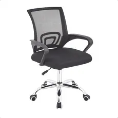 Cadeira de Escritorio Ajustável Com Apoio de Braço Tecido Respiravel Mesh Ergonômica Giratória