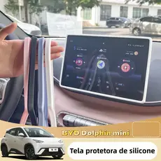 Capa Moldura de Silicone Painel e Tela Para BYD Anti-Risco Dolphin Mini / King / Song Pro / Song Plus