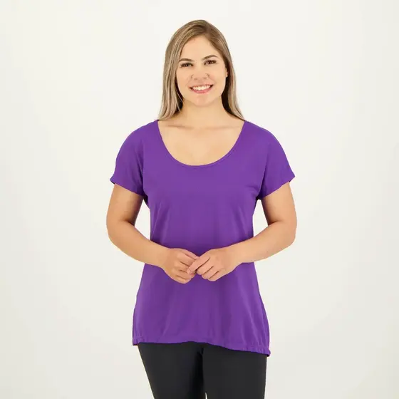 Camiseta Selene Dryfit Básica Feminina Roxa