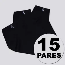 Kit Meia Lupo Walk Cano Curto 15 Pares Preta