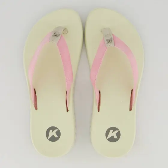 Chinelo Kenner Kyra Slim Feminino Branco e Rosa