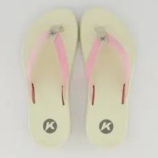Chinelo Kenner Kyra Slim Feminino Branco e Rosa