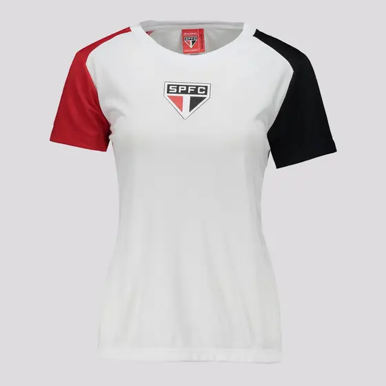 Camisa São Paulo Entrelaço Feminina Branca
