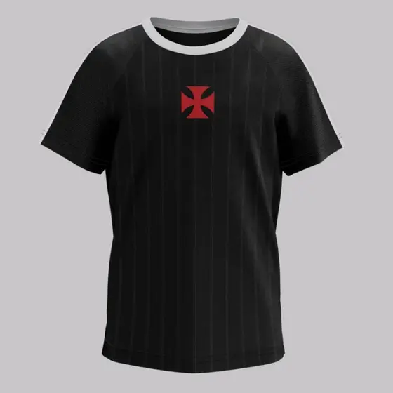 Camisa Vasco Surdir Infantil Preta