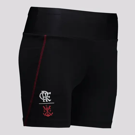 Bermuda Flamengo Viço Feminina Preta