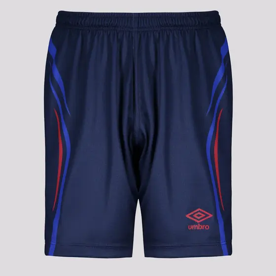 Calção Umbro Rush Juvenil Marinho e Vermelho