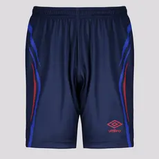Calção Umbro Rush Juvenil Marinho e Vermelho
