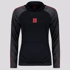 Blusa Flamengo Laçado Manga Longa Feminina Preta