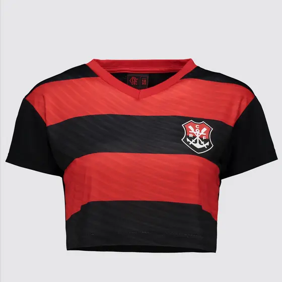 Cropped Flamengo Movimentar Feminina Vermelho e Preta