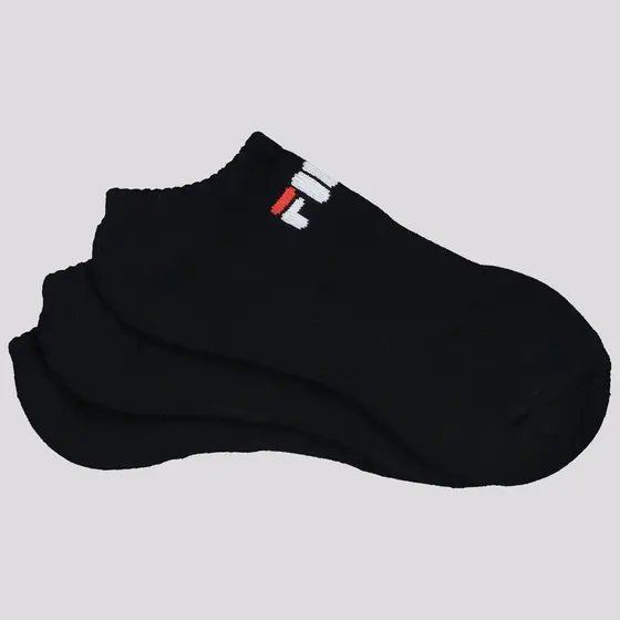 Kit Meia Fila 3 Pares Cano Curto Preto