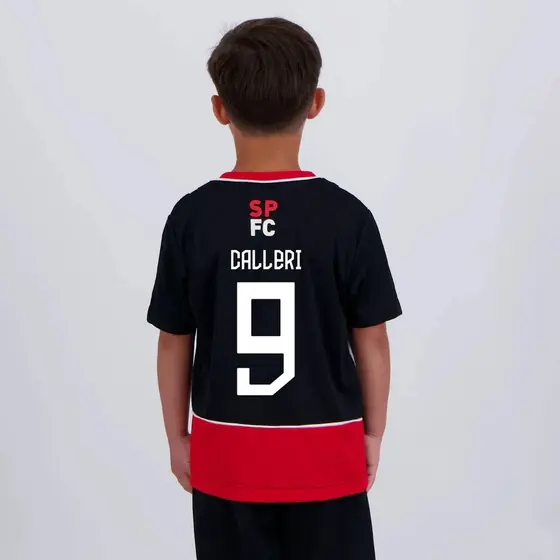 Camisa São Paulo Calleri 9 Romper Infanti