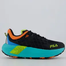 Tenis Fila Racer Skytrail Preto e Laranja