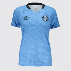 Camisa Umbro Grêmio Aquecimento 2025 Feminina Azul