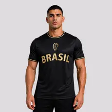 Camisa Corinthians Brasil Dry Preta e Dourada