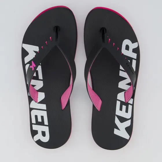 Chinelo Kenner Red Rosa e Preto