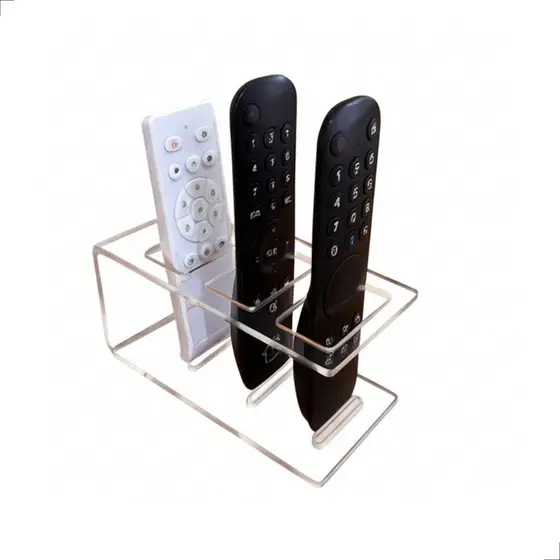 Suporte Controle Remoto De Mesa Acrílico Cristal 3 Controles