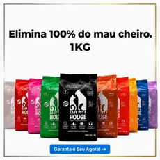 Pó Higiênico  Eliminador Odores Gatos Cães Easy Pet & House 1Kg