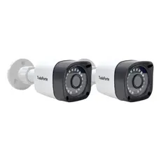 Kit 2 Câmeras de Segurança Full HD 1080p 2MP Bullet 20 Metros Infravermelho Lente 2.8mm Tudo Forte