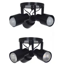 Kit Spot Luminária Sobrepor Direcionável Para Teto Parede 3 Lâmpadas