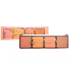 Paleta de Blush Iluminador e Contorno Dalla Elegance 3 em 1 Textura Aveludada