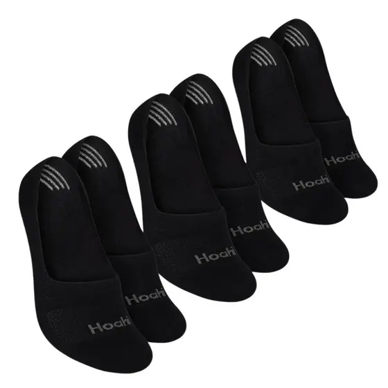 Kit 3 Pares Meias Sapatilha Com Silicone Meia Invisível Hoani