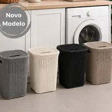Cesto Roupa Rattan 50 Litros - Cesto Lavanderia Roupa Suja