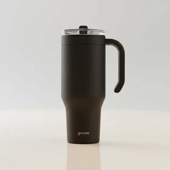 Copo Life Gocase 1180ml - Aço Inox, Tampa e Canudo Tritan, Isolamento a Vácuo, Bebidas Quente e Fria