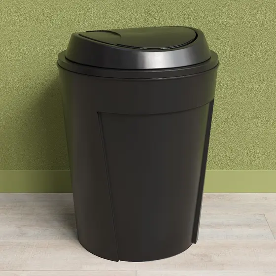 Lixeira 60 Litros Com Tampa Basculante Cesto de Lixo Grande Para Cozinha Área Externa