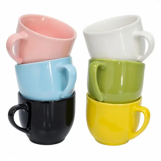 Jogo Xícaras Café 170ml Porcelana Branca Conjunto Decorativo Para Cozinha