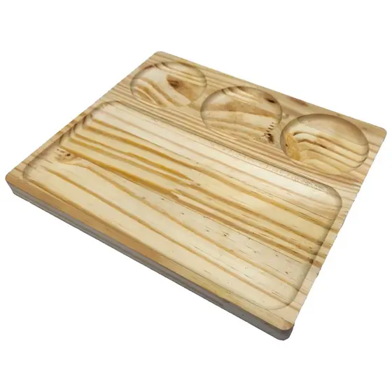 Petisqueira Com Ramequins Porcelana Tábua Para Frios Pães Petiscos Preto Branco Vermelho