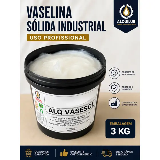 VASELINA SOLIDA LUBRIFICANTE USO INDUSTRIAL 3 KG