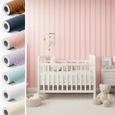 Papel de Parede Adesivo Ripado Infantil Premium 1/2/3/6/12 Metros 50cm Luxo para Quarto, Sala e Casa