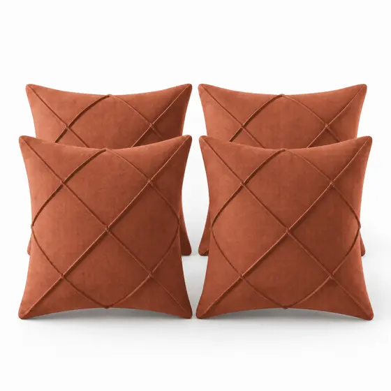 Kit de Capas para Almofada em Suede 40x40 cm Extra Grande com Zíper - Decorativo Premium