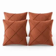 Kit de Capas para Almofada em Suede 40x40 cm Extra Grande com Zíper - Decorativo Premium