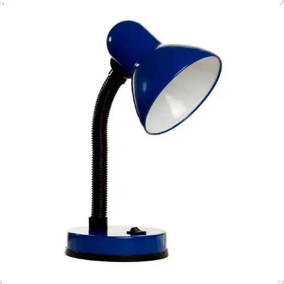 Luminária Mesa 35cm Articulada Quarto Escritório Azul - Kian