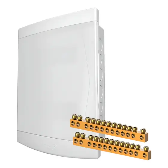 Quadro Distribuição Embutir 12/16 Disjuntor C/barramento Tigre
