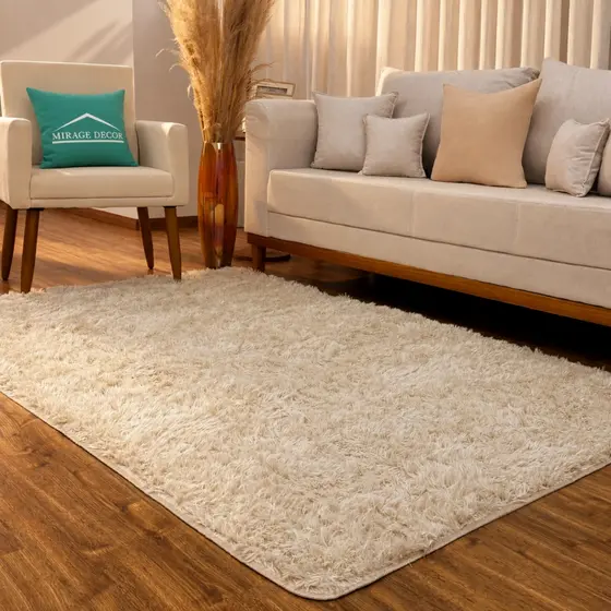 Tapete Peludo 2,00m x 1,40m para Sala e Quarto Luxuoso
