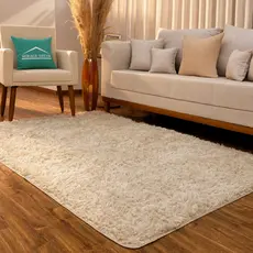 Tapete Peludo 2,00m x 1,40m para Sala e Quarto Luxuoso