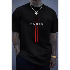 Camiseta Slim Algodão Premium Paris Streetwear Estilosa Básica Casual Dia a Dia Várias Cores