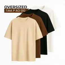 Camiseta Oversized Masculina Lisa Básica Algodão Premium Confortável Moda Streetwear Moderna