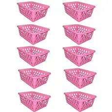 Kit 10 Cestos Multiuso Organizador Pequeno 16x12x6Cm Escolha sua cor cestinha organizadora bebe
